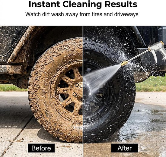 Hogedrukreiniger - Verstelbare Sproeikop - Terras en Auto Wassen - Verstelbare Sproeistanden - 35 x 25 x 4 cm — afbeelding 5