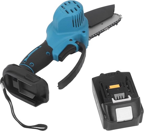 Elektrische Mini Kettingzaag - Handsnoeischaar Tuin - Snel Tuinonderhoud - Lichtgewicht Ergonomisch - 34x16x12 cm - Grijs — afbeelding 5