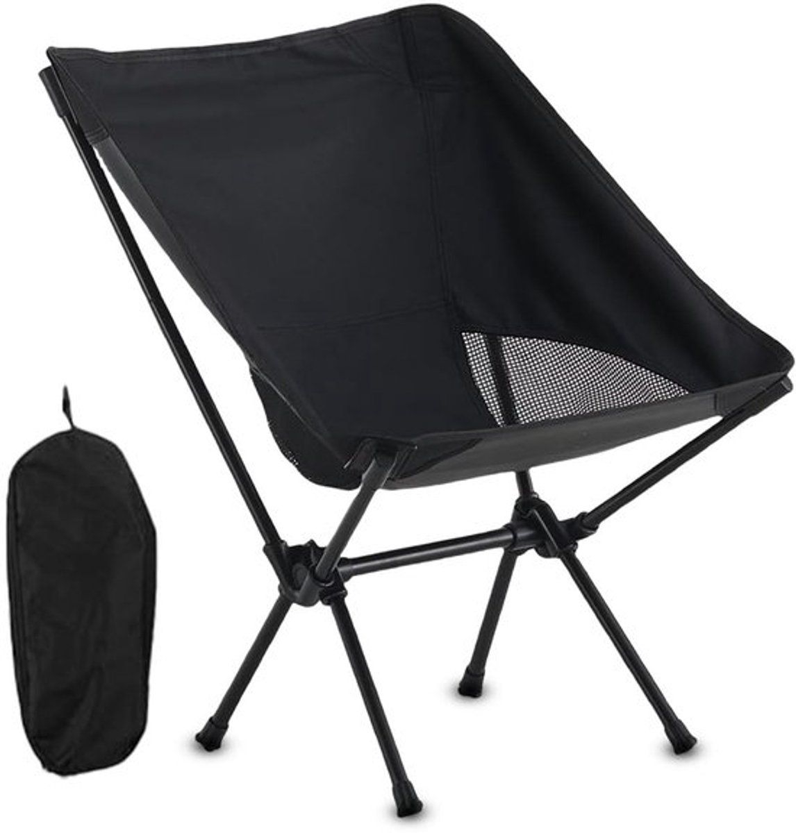 Campingstoel Extra Brede - Opvouwbaar - Lichtgewicht - Antislip - Draagtas - Ergonomisch Ontwerp - Klapstoel