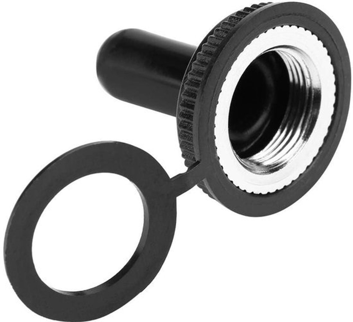 Waterdichte dop - Rubberen afdekking - Bescherming voor Schakelaar - Zwart - 12mm - Geschikt voor toggle-schakelaar - 20 stuks