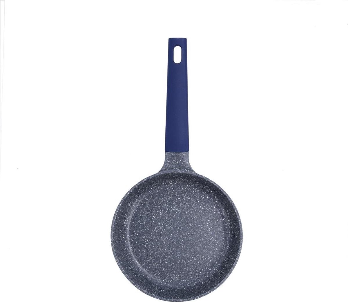 Braadpan Aluminium - Koekenpan Rond - Koken op Inductie - Dubbele Antiaanbaklaag - 20 cm - Blauw