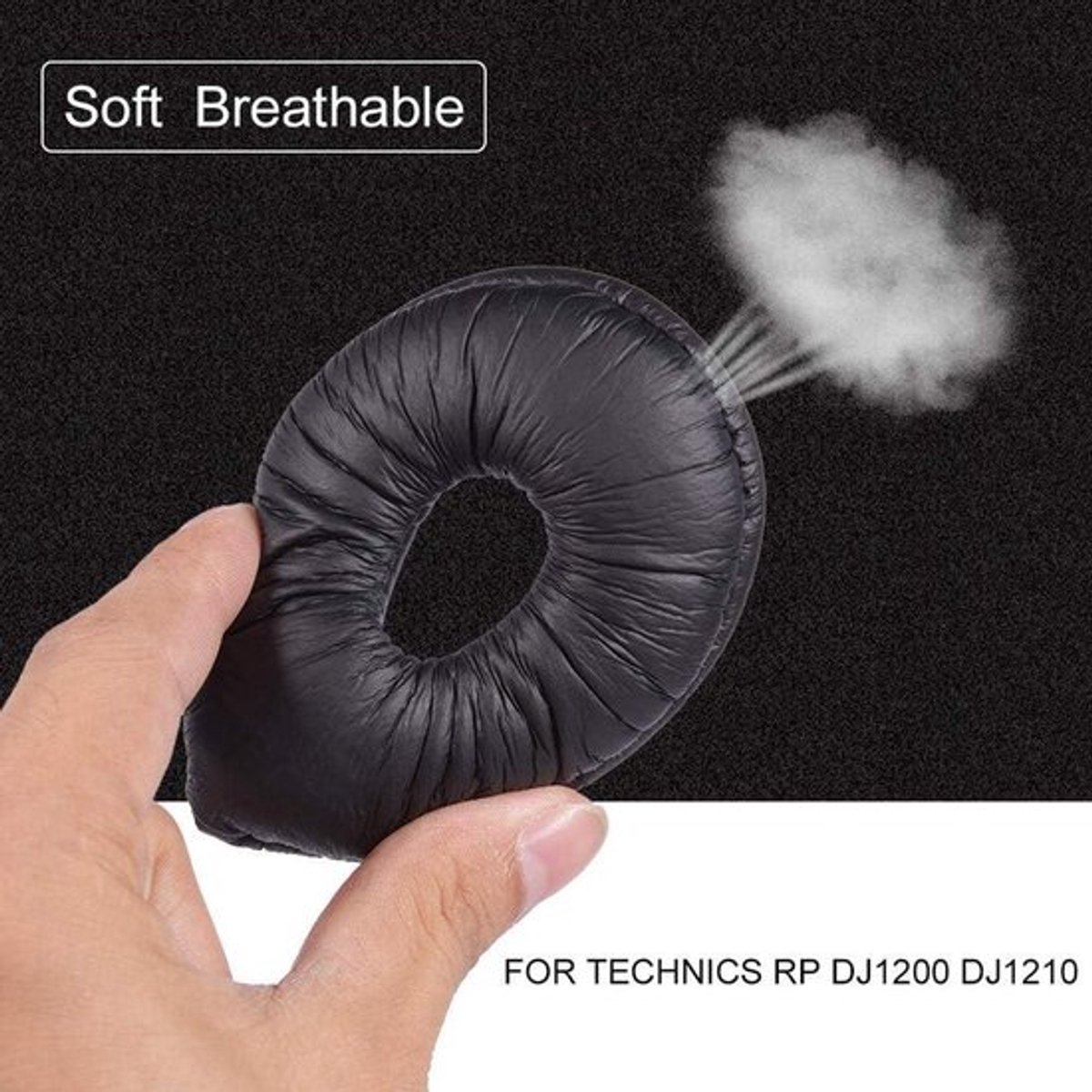 Zacht Schuim Earpads voor Hoofdtelefoon - Zwart - 2 Stuks - Oorkussens - DJ1200 - RP DJ1200 - DJ121 - Oortelefoon