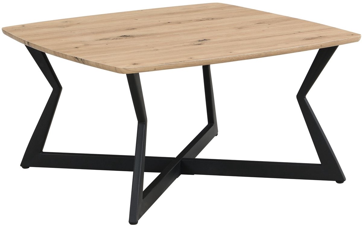 Salontafel zwart vierkant 75x75 cm - WL7.638