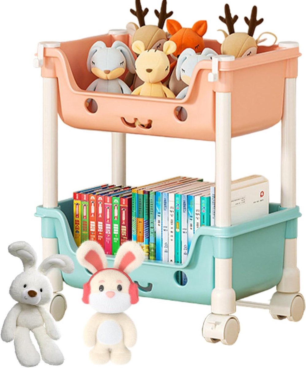 Speelgoed Organizer - Opberghouder Speelgoedrek - Speelgoed Opbergen - Hiërarchische Classificatie - 20.6 x 28.3 x 20.6 cm - Meerkleurig