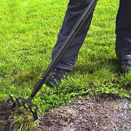 Handhark Schoffel - Tuingereedschap Wieden - Bodem Losmaken - Verstelbare Steel - 206 cm - Zilver van Handhark — afbeelding 3