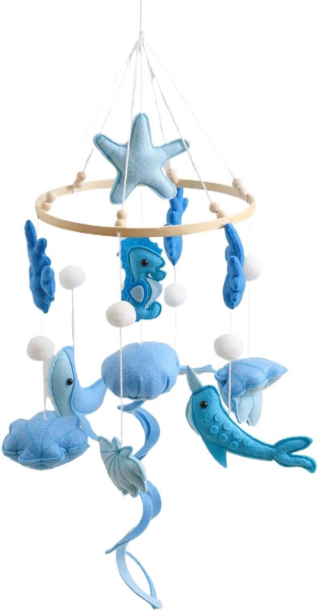 Kindermobiel Kinderbed - Wiegmobiel Babykamer - Baby Kalmeren - Handgemaakte Decoratie - 50x23cm - Niet gespecificeerd