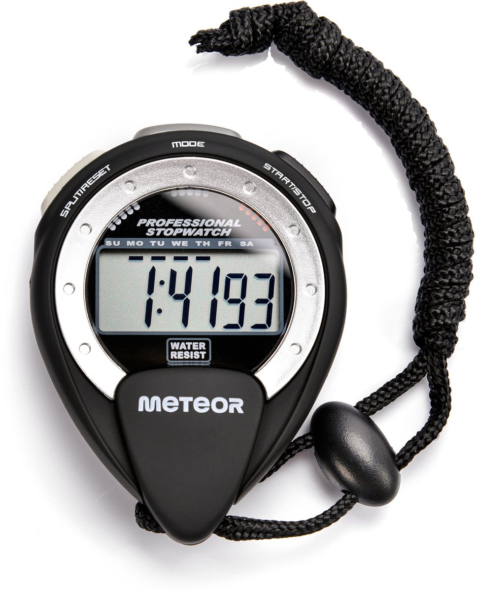 Meteor Stopwatch - Sport Stopwatch - Waterdicht, Lichtgewicht, Digitale Weergave