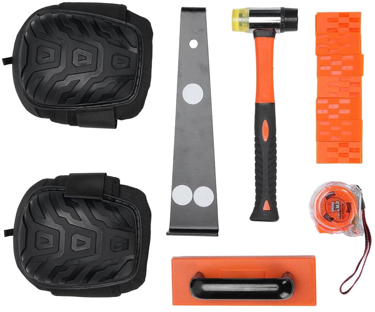 Vloer Installatieset - Laminaat Gereedschap - Vloeren Leggen - 45-delig Compleet - 312 mm Trekstang - Niet gespecificeerd