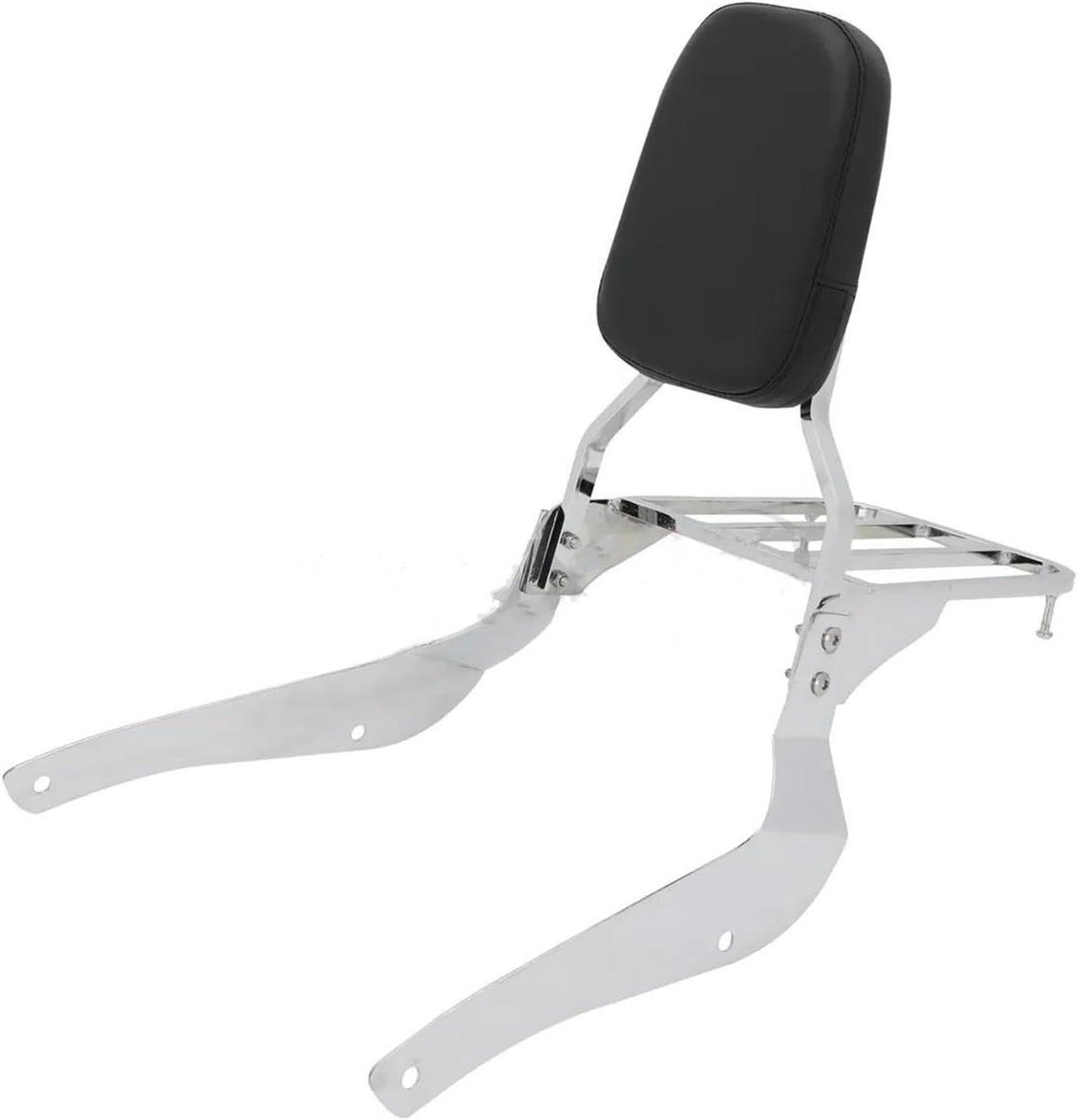 Passagierskussen Motorfiets - Motorfiets Rugleuning - Comfortabel Rijden - Afneembare Rugleuning - 1 x 1 x 1 cm - Zwart