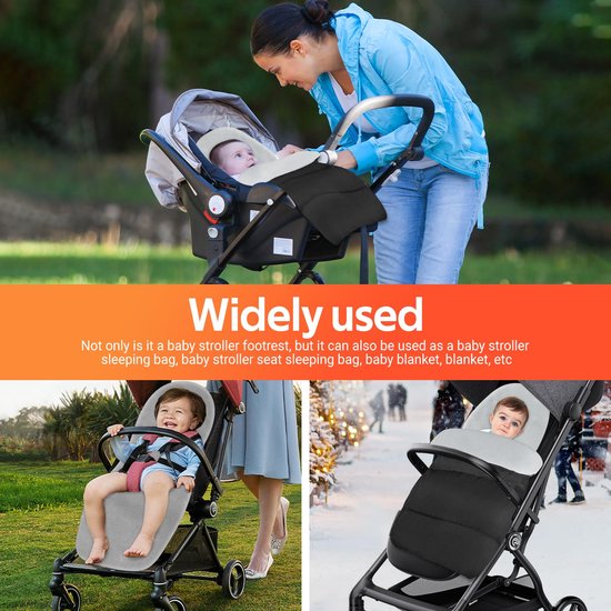 SnelShoppen - Voetenzak Cosy Toes voor Kinderwagen - Winddichte Universele Babyslaapzak - Grijze Voetenzak voor Buggy en Wandelwagen - Perfect voor Ki van Snelshoppen — afbeelding 4