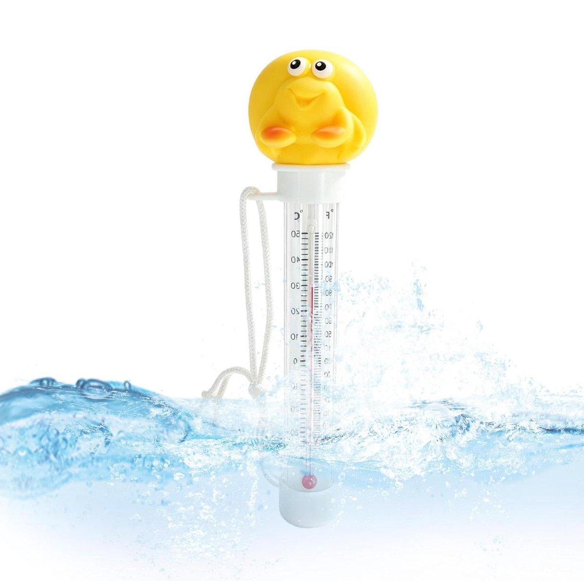 Zwembad Thermometer - Bad Thermometer Watermeter - Watertemperatuur Meten - Duidelijk Afleesbaar Scherm - 19 Centimeter - Schelp