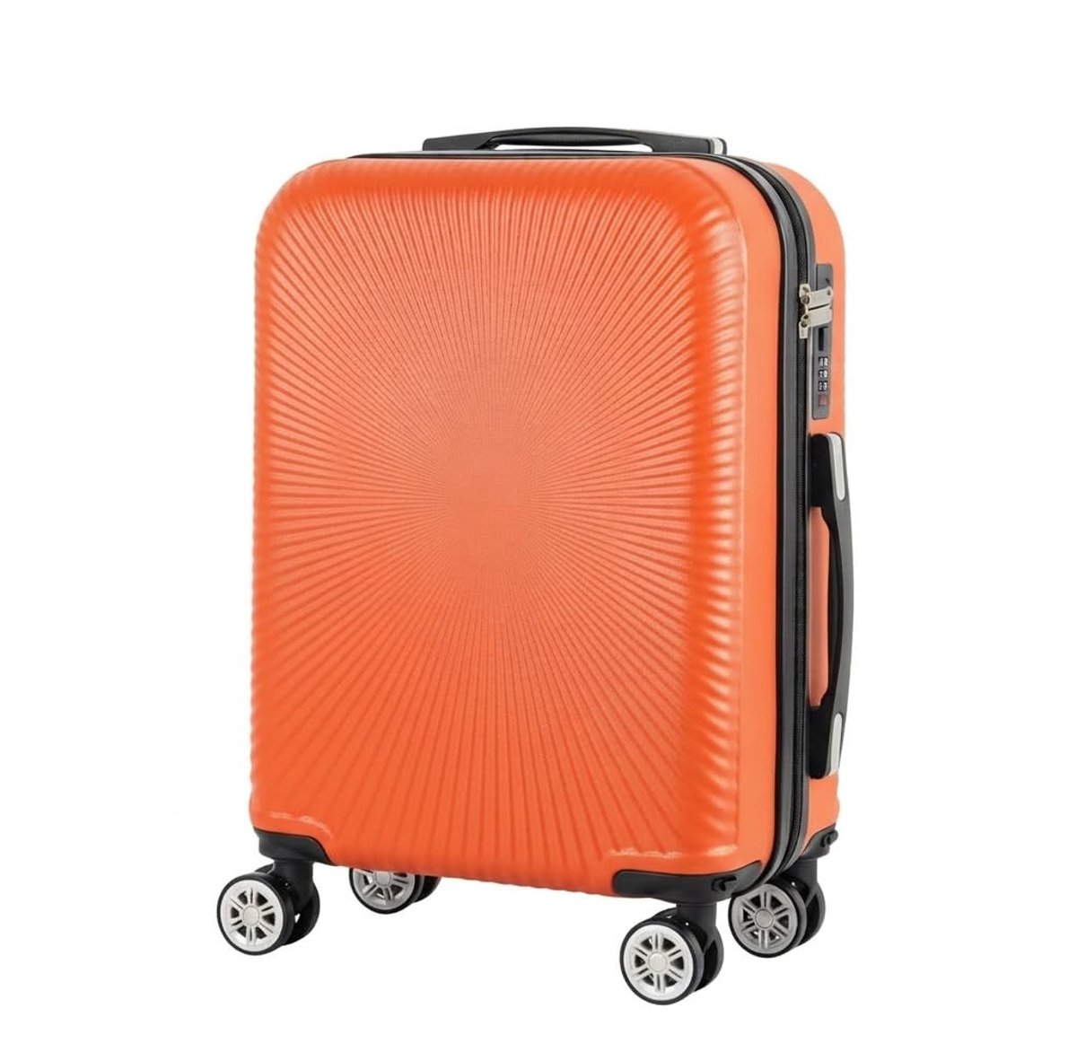 SnelShoppen - Lichtgewicht Ryanair Handbagage Koffer 40x20x25 cm - Kleine 4x360° Spinner Wielen - ABS Harde Schaal - Maximal Handbagage Maat - Ideaal