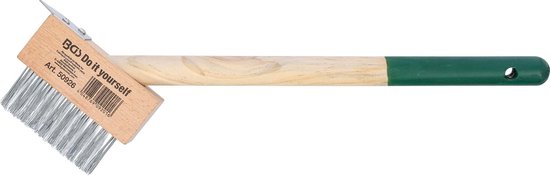 Onkruidvoegen-draadborstel - 300 mm - Houten Handvat - Voor Reinigen van Voegen en Wandhoeken — afbeelding 4