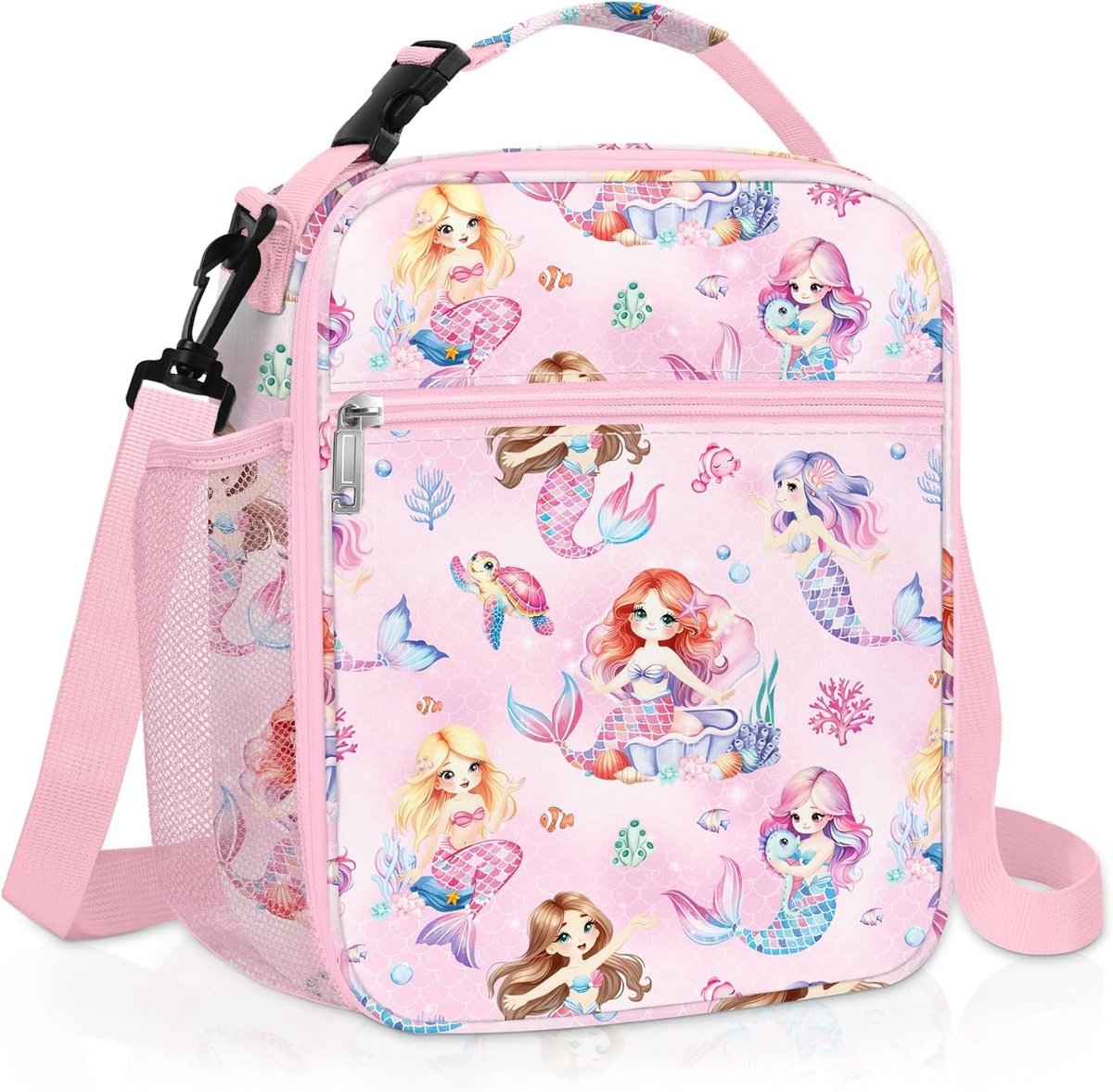 Geïsoleerde Lunchtas - Roze - 23 x 26 x 11 cm - Thermische Koeltas voor Kinderen - Voor School, Picknick en Reizen