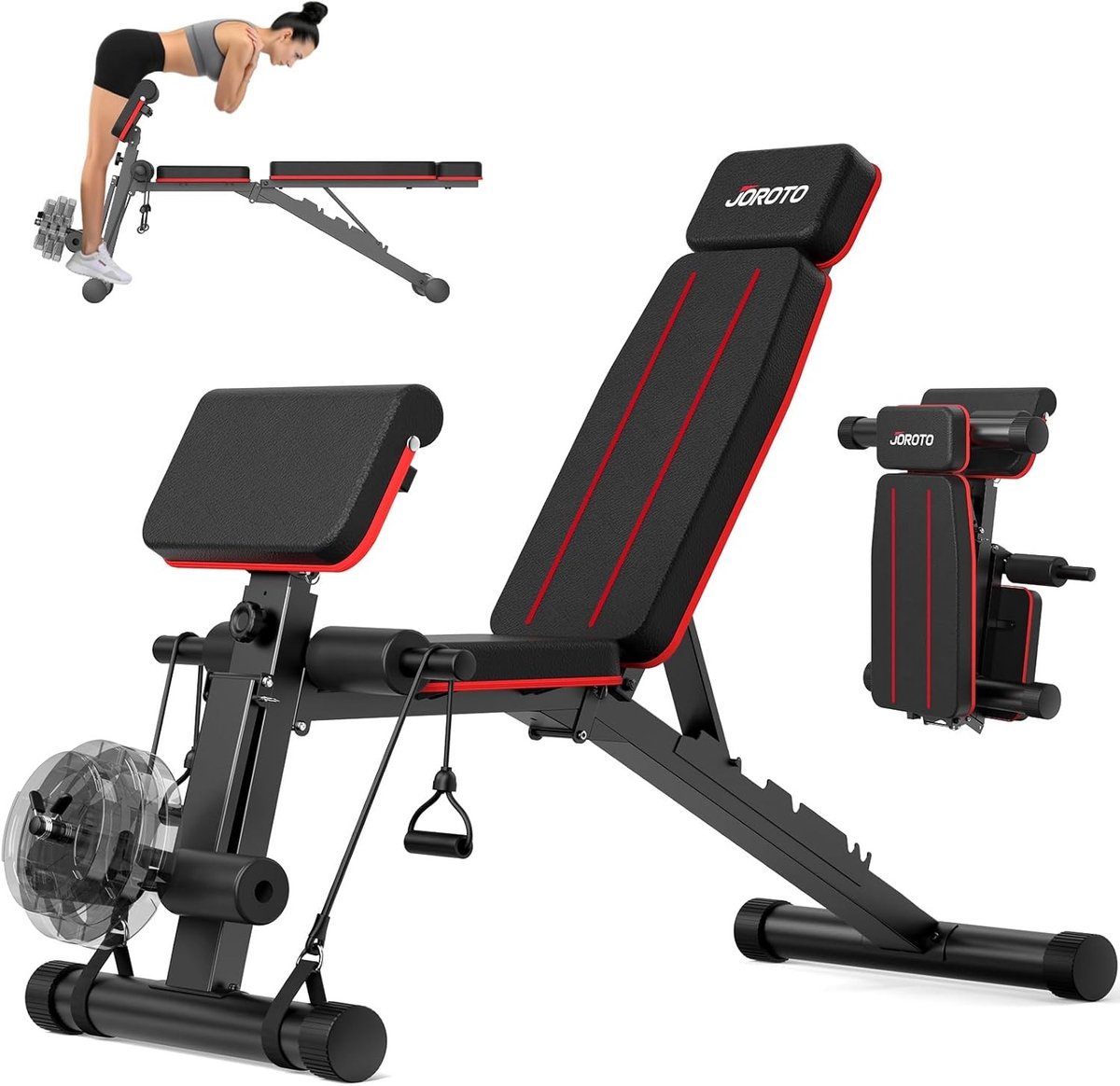 Verstelbare Opvouwbare Workout Bank - Zwart - Krachttraining Bench voor Thuisgebruik - Tot 453KG Belasting