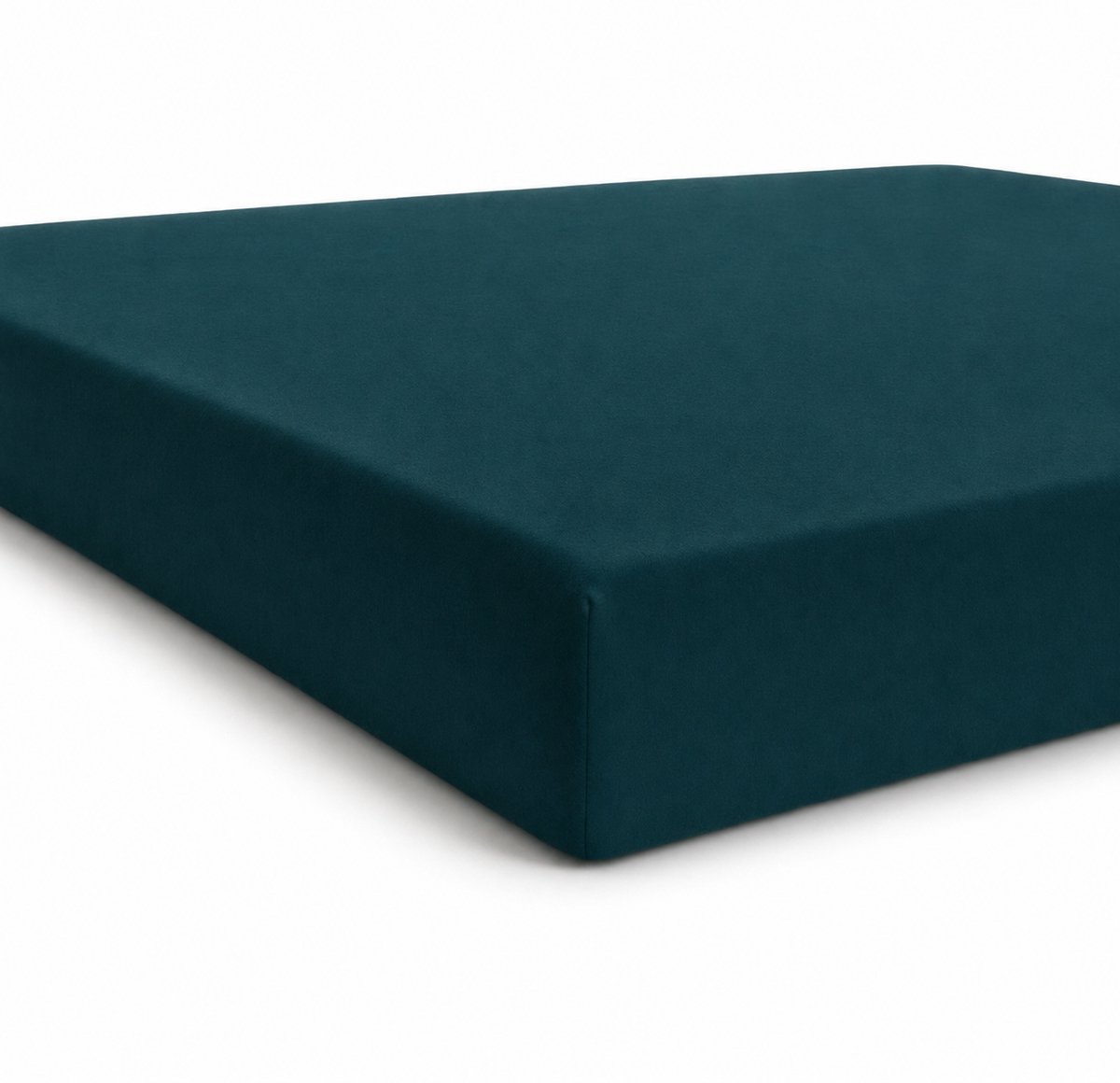 Bed Care Jersey Stretch Hoeslaken - 160/180x200 - 100% Katoen - 30CM Hoekhoogte - Groen/Blauw