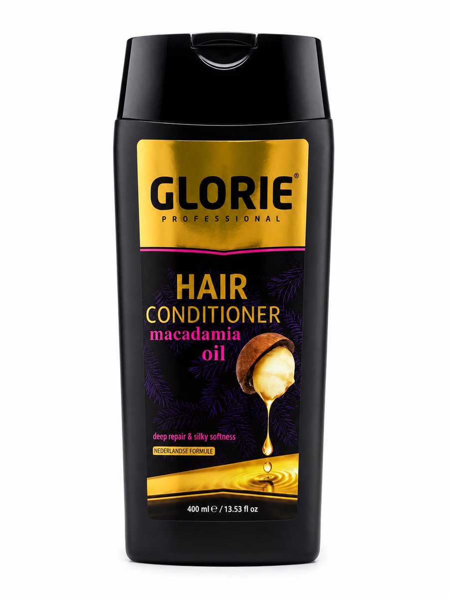 Glorie Professional Hair Conditioner Macadamia Oil 400 ml – Conditioner voor Droog & Beschadigd Haar – Deep Repair & Silky Softness