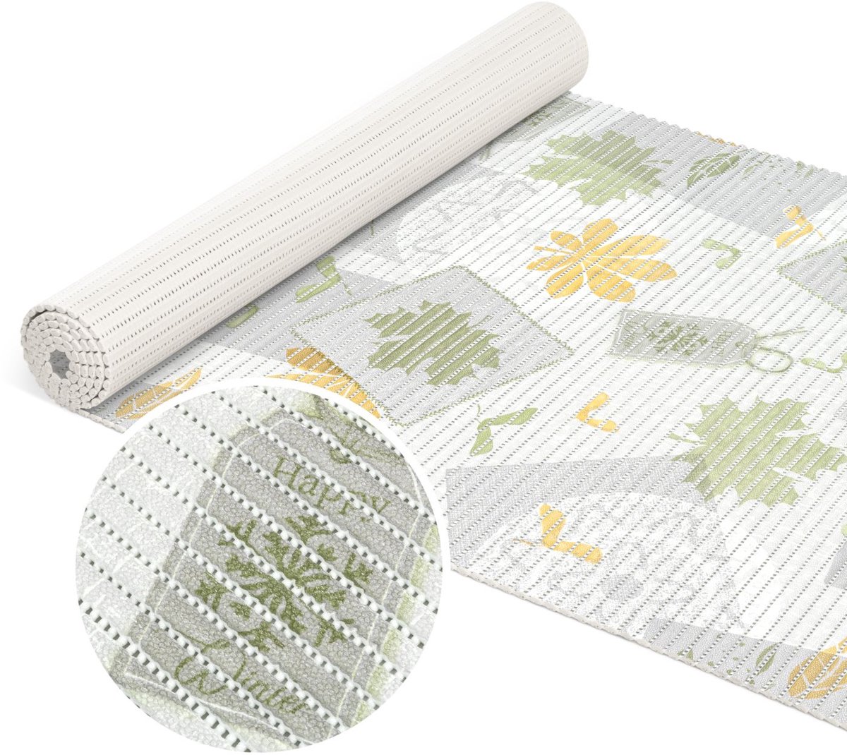 ANRO Badmat Esdoorn Groen 65x140cm Antislip Douchemat Afwasbaar Sneldrogend