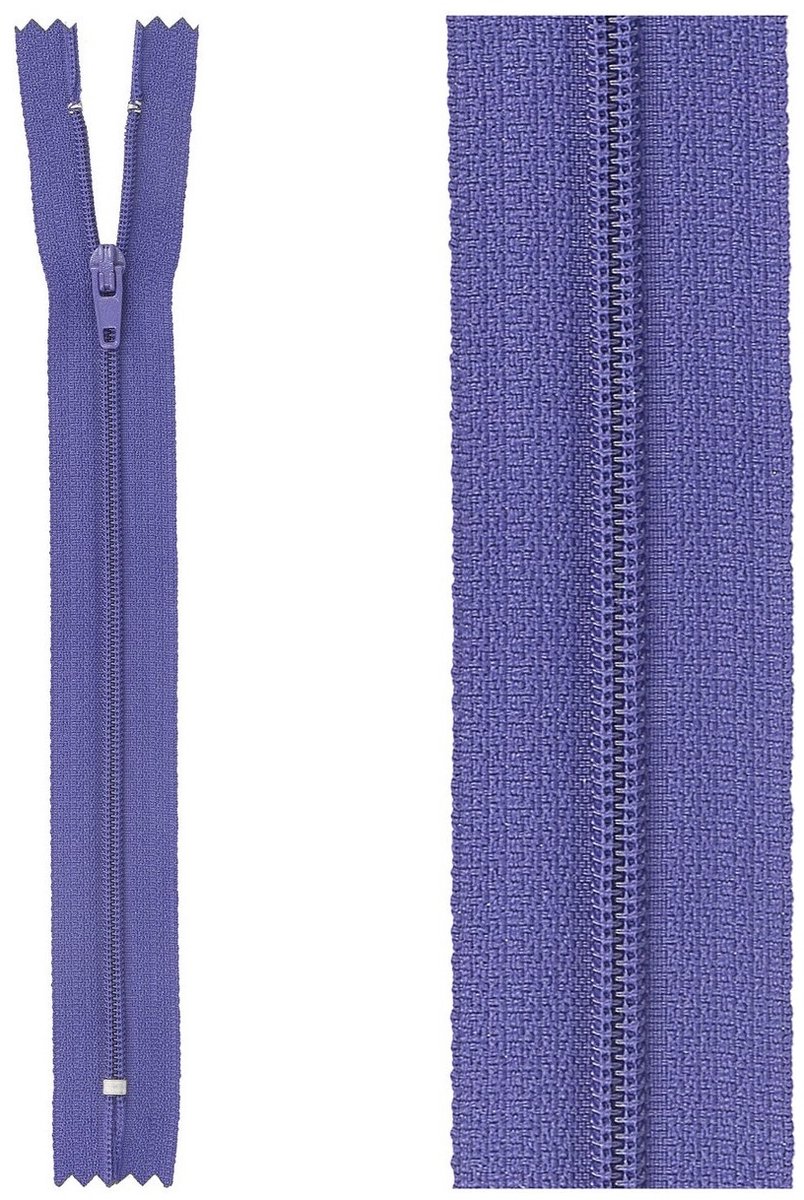 Close end rits - 80 cm - gesloten einde - 1 rits - paars