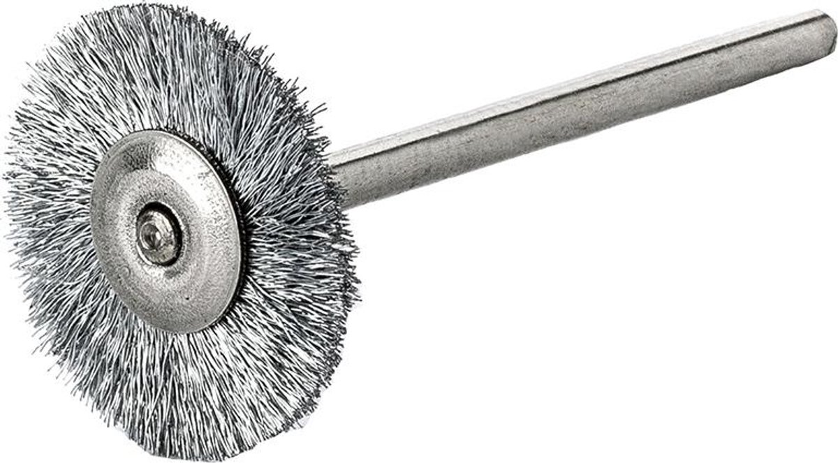 Ronde miniatuurborstel staaldraad geg. 19x0,1mm Lessmann