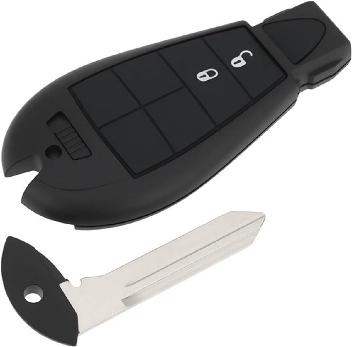 - Afstandsbediening sleutel shell - Auto - 2 knoppen - Compatibel met Jeep - Compatibel met Dodge - Compatibel met Chrysler - CY24 - Zwart