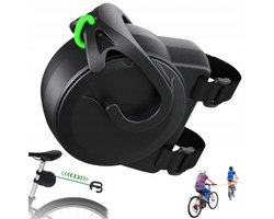 Fiets Trekkoord - Sleepkabel 260cm - Kinderfiets sleeptouw - Intrekbare Elastische Anti-Val Kabel - Veiligheidsgordel Voor Buitenfietsen - Trekkoord of Sleeptouw voor fietsen - Universele Fietskarhaak - Ouder-Kind Trekkoord - Voor MTB, Kinderfiets
