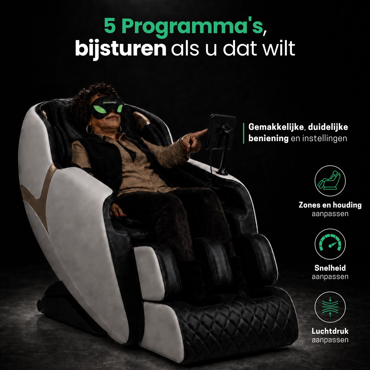 AlienComfort ORION Massagestoel met Verwarming en - afbeelding 3