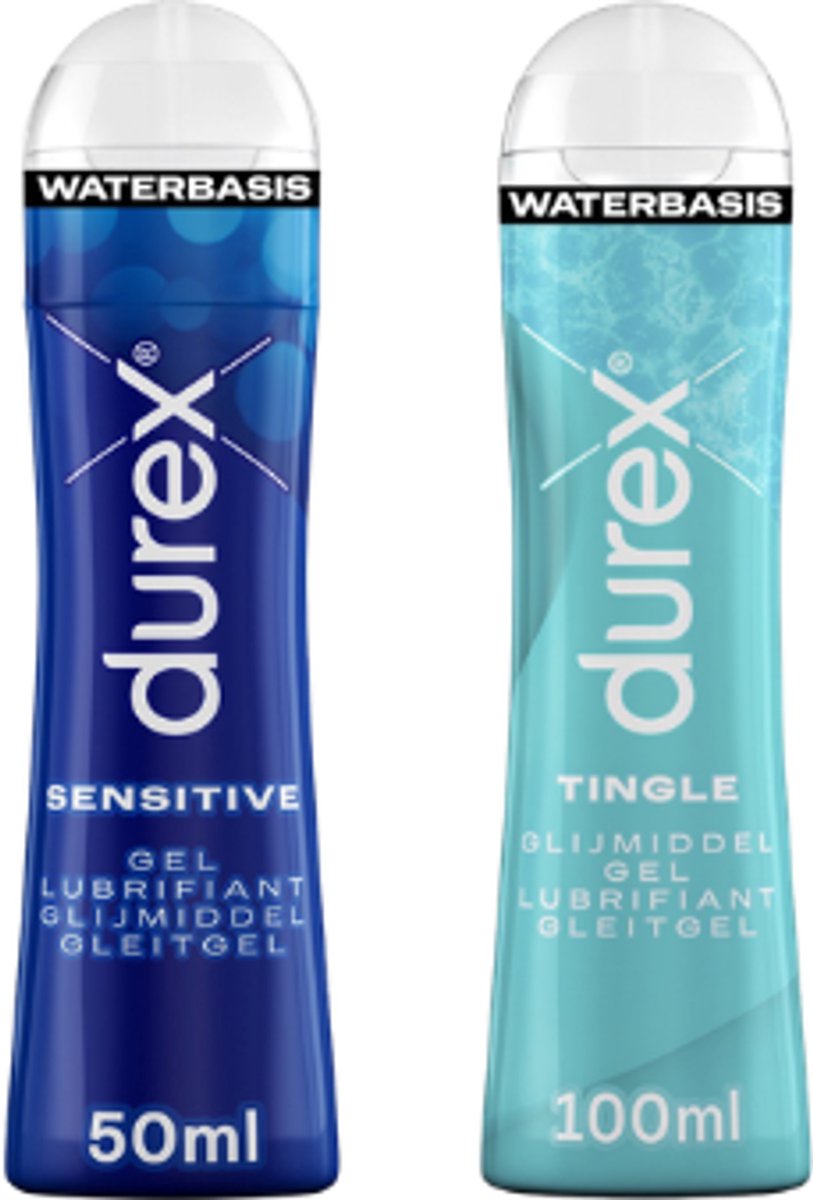 Durex - 2 Glijmiddelen - Play Sensitive 50ml + Glijmiddel Play Pleassure Gel Tingle 100ml