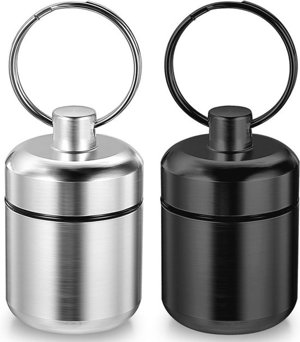 Mini pillendozen met sleutelhanger - Waterdichte pillenopslag voor onderweg