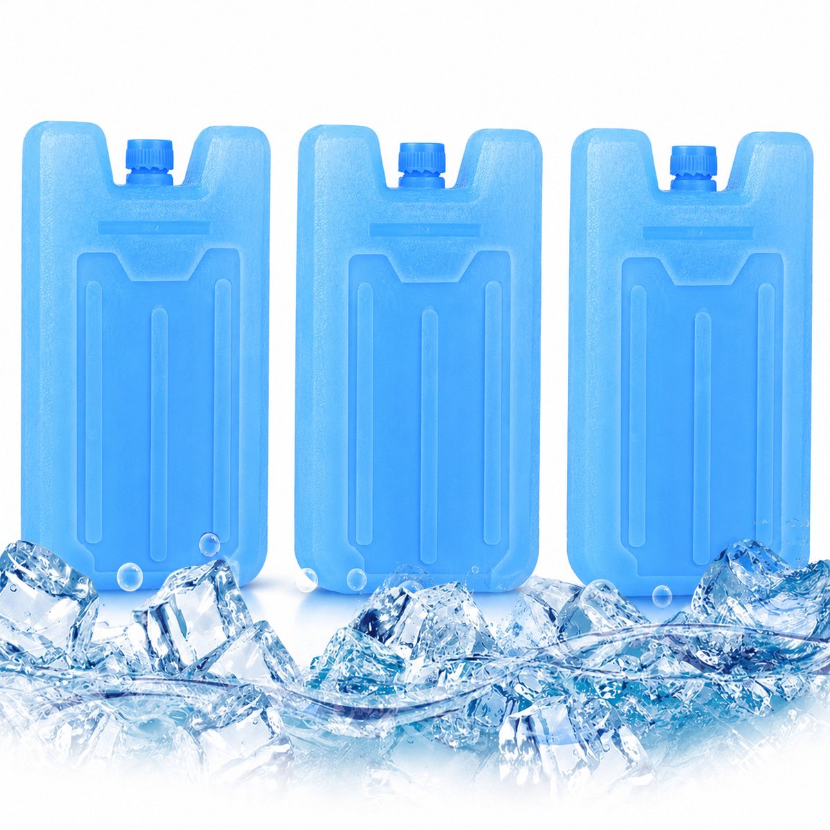 3 Stuks Herbruikbare Koelelementen 18 × 12 cm – Grote Ice Packs voor Koelbox, Koeltas, Airco, Eten & Drinken