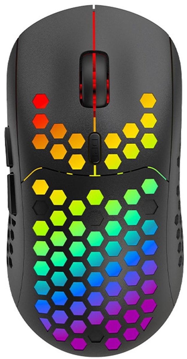GELLDG Gamingmuis - Draadloze 2.4G Gaming Mouse - Lichtgewicht Design 125x64x42mm - Plug & Play Geen Driver Nodig - Geschikt voor PC en Laptop - Kunststof Behuizing