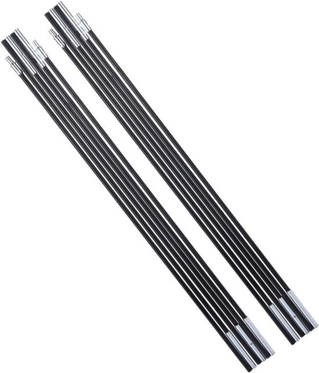 Vouwbare Fiberglas Tentstokken voor Kampeertenten - 6 Segmenten, Ondersteuning voor Zonnezeilen en Luifels, Ideaal voor Outdoor Activiteiten en Kampeeraccessoires