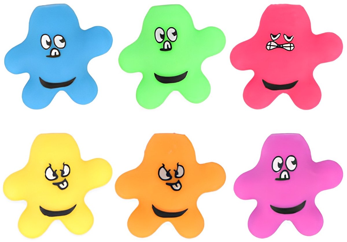 Stressbal The Splat Man - Fidget Toy - Squeeze - ca. 6cm - 3 willekeurige kleuren