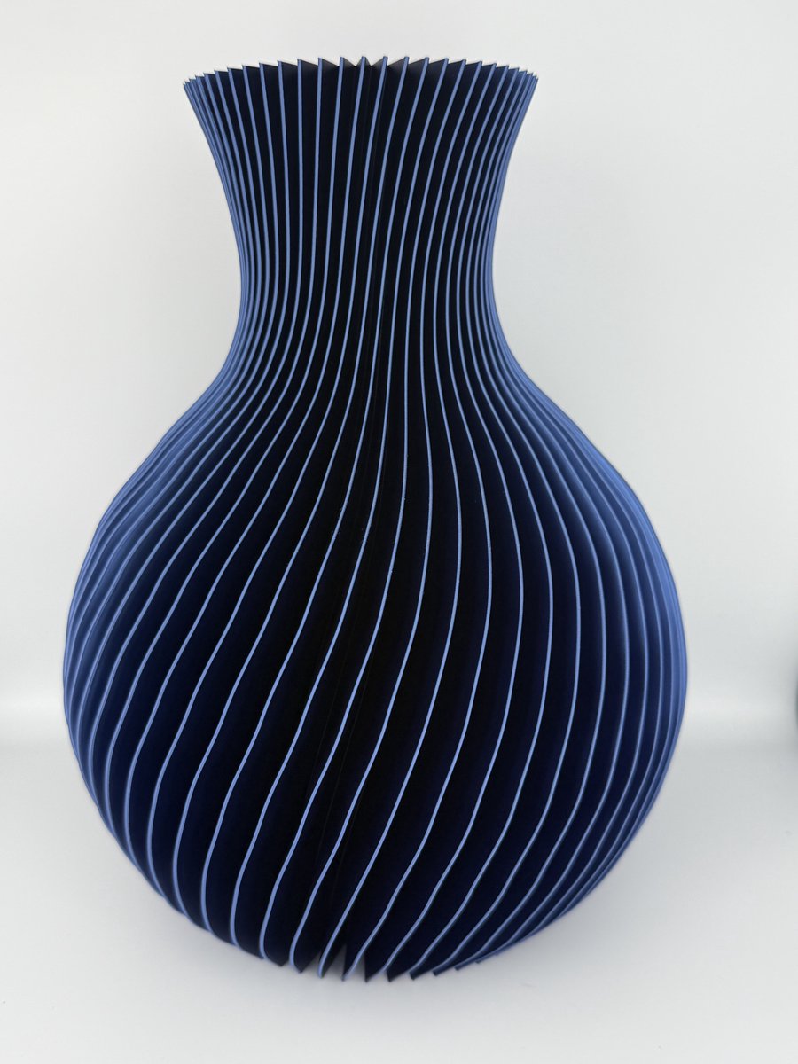 Vaas - Waved - Donkerblauw