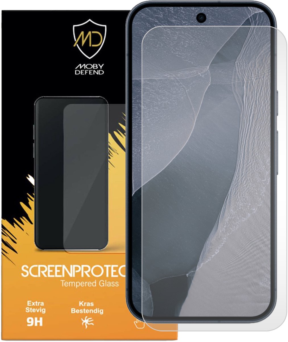 MobyDefend Screenprotector - Geschikt voor Google Pixel 11 Pro - Case-Friendly Screensaver - Gehard Glas
