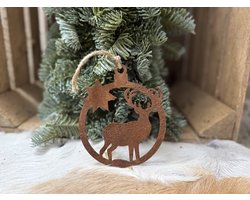 Landelijke roest kerstboomhanger / kersthanger / decoratie / rendier