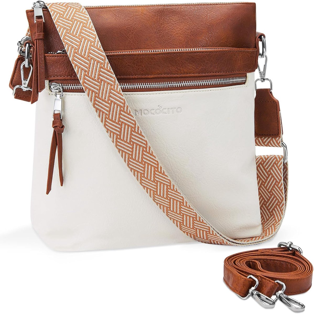 Crossbody tas voor dames - middelgrote schoudertas - zacht PU leer - elegante dameshandtas met 4 vakken - ShopVlot