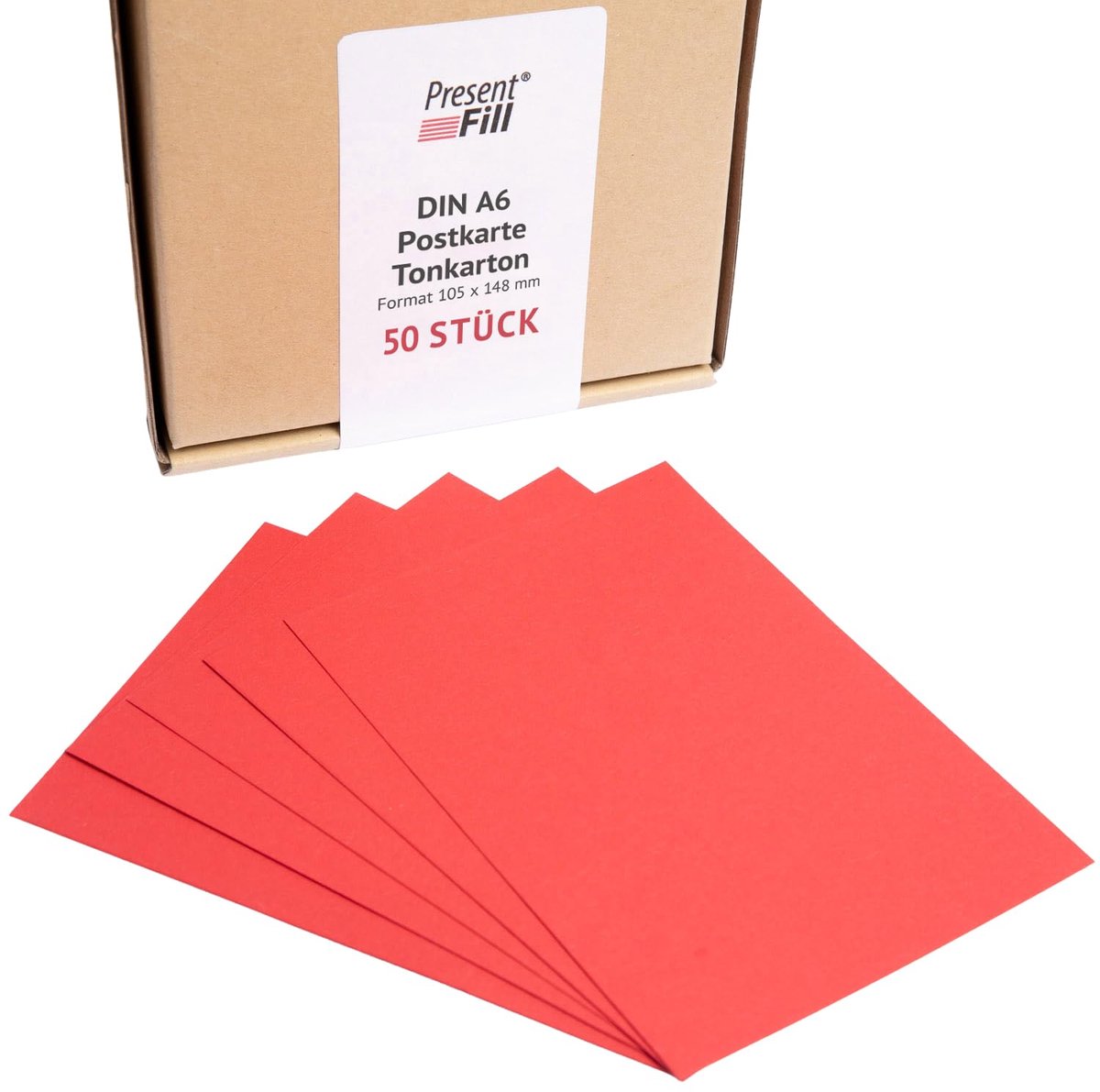 Ansichtkaarten A6 100 stuks - robijnrood karton 210 g/m² - blanco voor zelfontwerpen - ideaal knutselmateriaal - ShopVlot