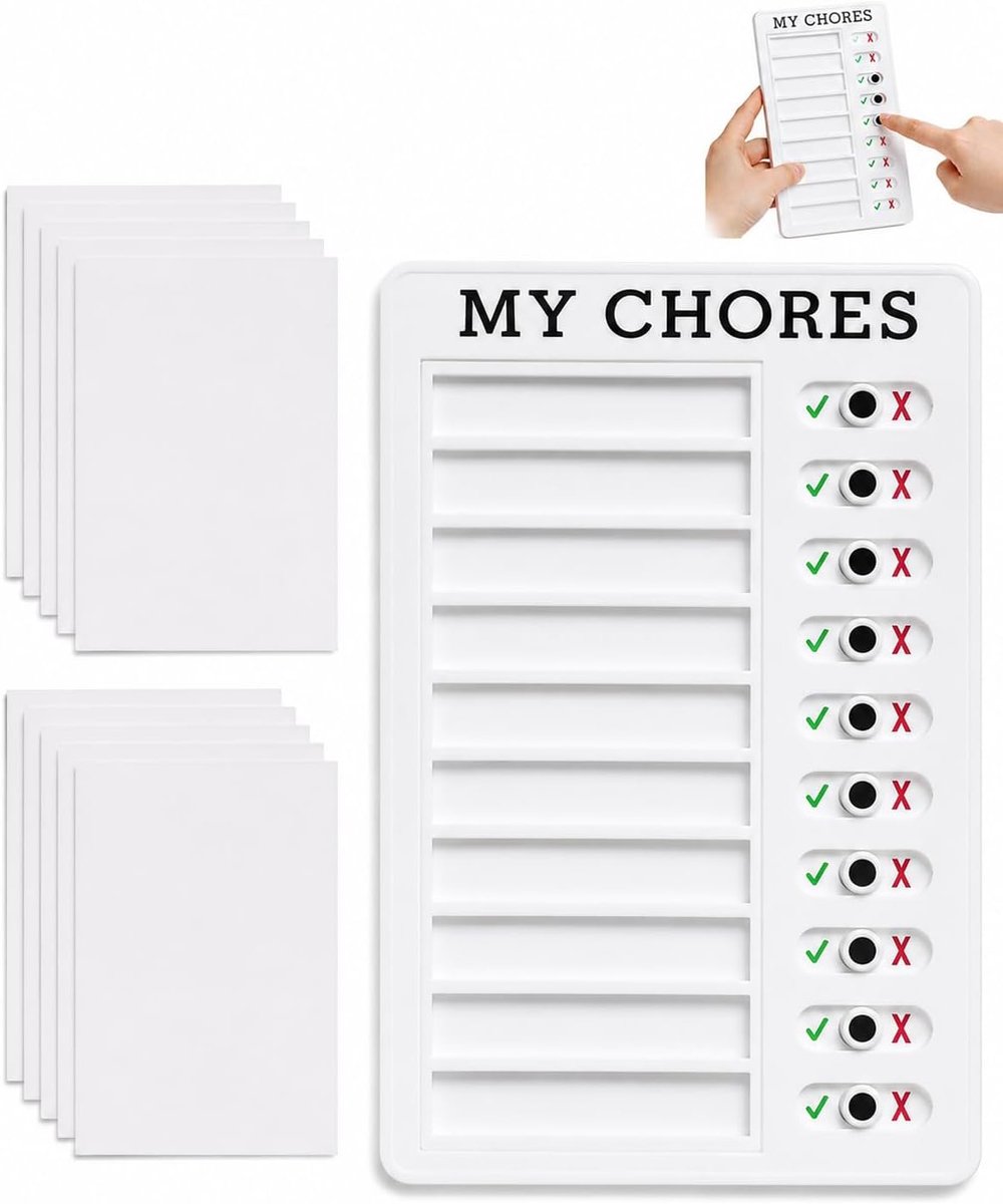 Zelfdiscipline planner set - 1 houder + 10 verwisselbare bladen - visuele feedback voor duidelijke doelen - ShopVlot