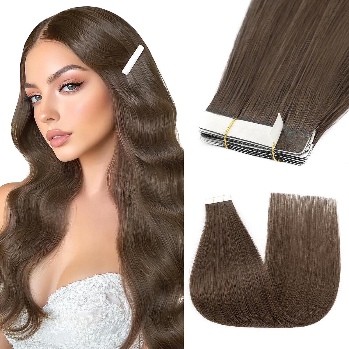 Haar Extensions Tape 10 Stuks - Remy Haar - 35 cm - Volumineus Haar - ShopVlot