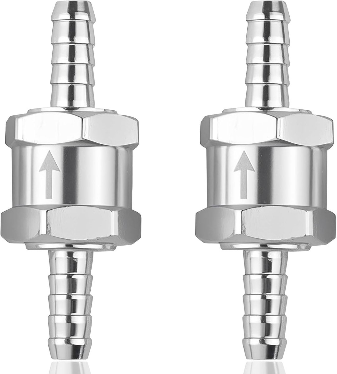 Terugslagventiel 8 mm - Aluminium - Wegwerpventiel - Voor brandstof en water - ShopVlot