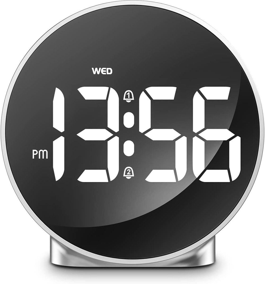 Digitale LED wekker 10cm - kleurrijk en draagbaar - dual alarm en snooze - instelbare helderheid - ShopVlot