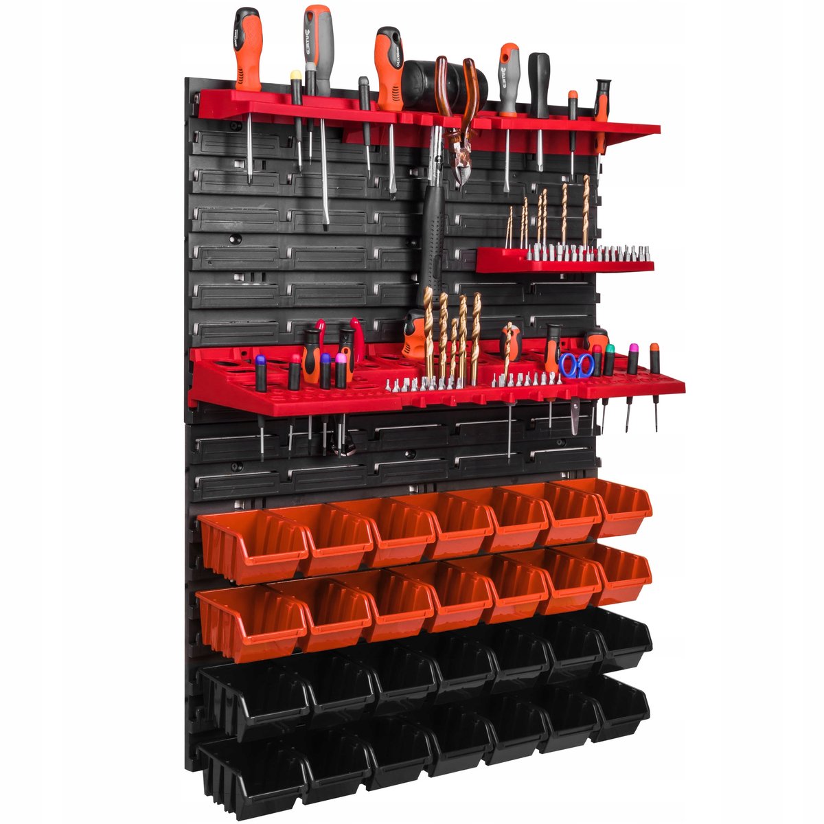 Gereedschapswand 58x78cm met 28 Bakjes - Werkplaats Organizer