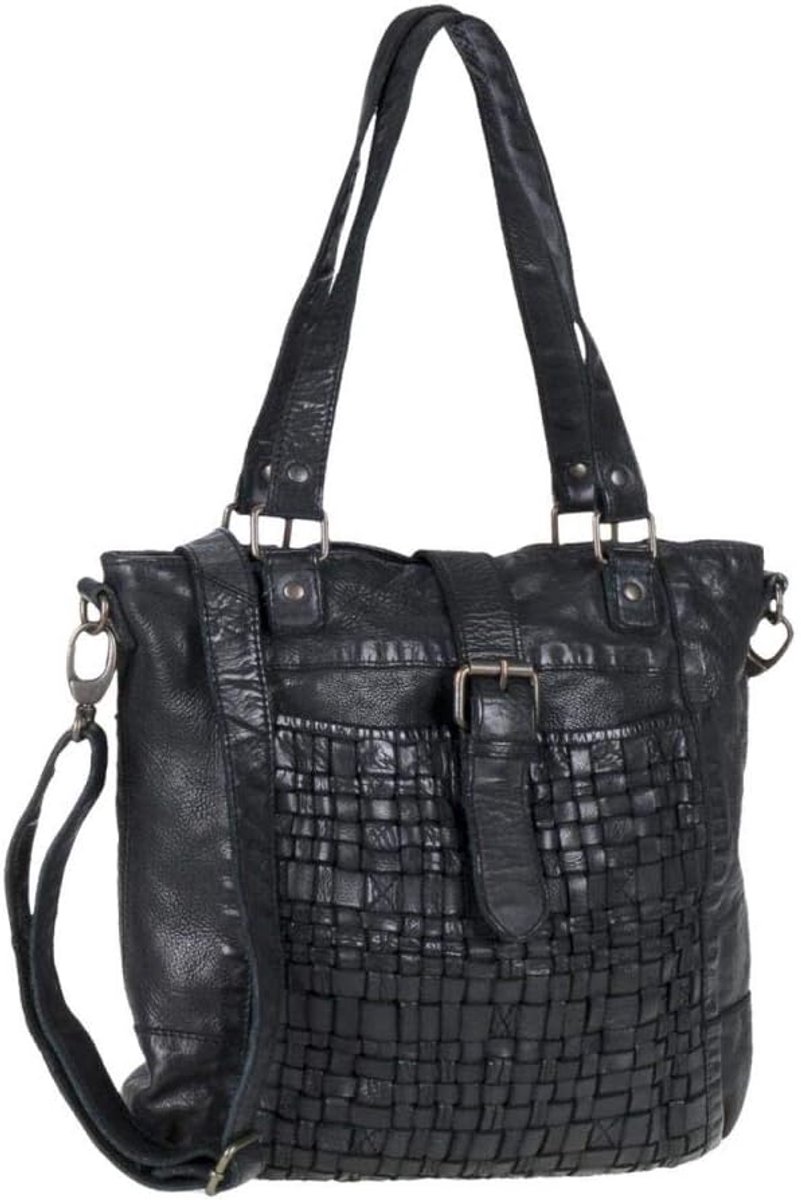 Handtas Dames Tas Leer Schoudertas Shopper Zwart - Medium - Elegant design - Ideaal voor dagelijks gebruik - ShopVlot