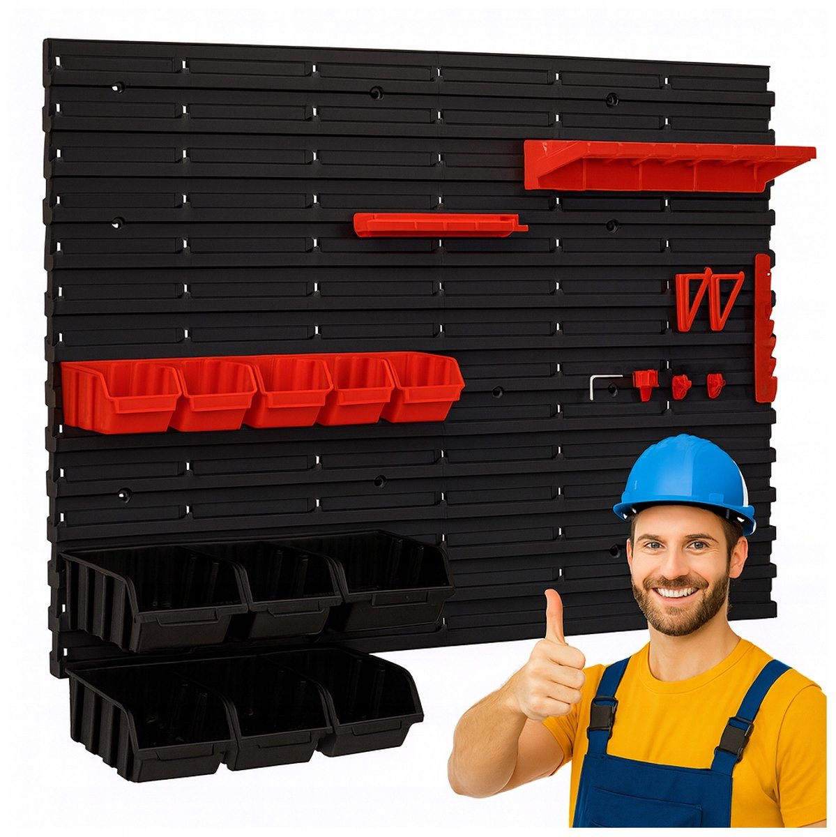 Merkloze Gereedschapswand 115x78cm met 76 Delige Accessoireset