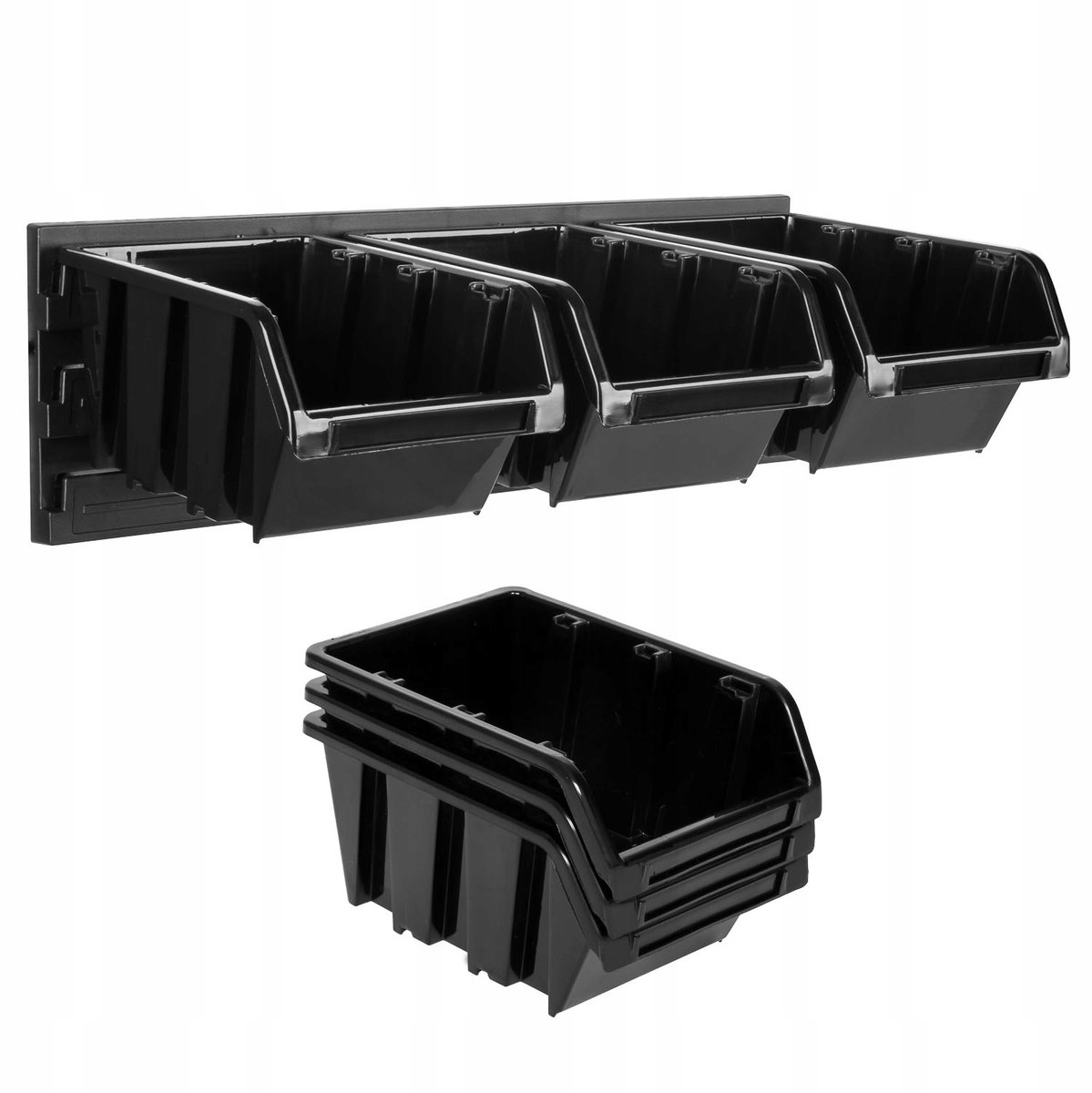 Werkplaatsbord 39x13cm met 3 Bakjes - Gereedschapsorganisatie
