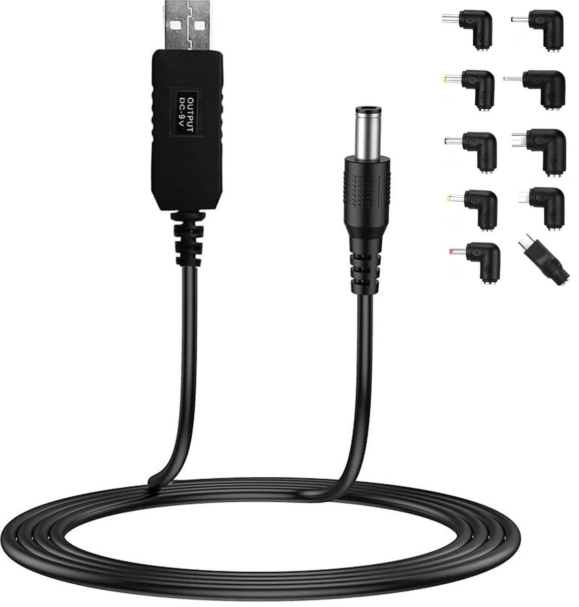 USB boost converter kabel 5V naar 9V - DC converter met koppen - voor ventilatoren en LED-lampen - ShopVlot