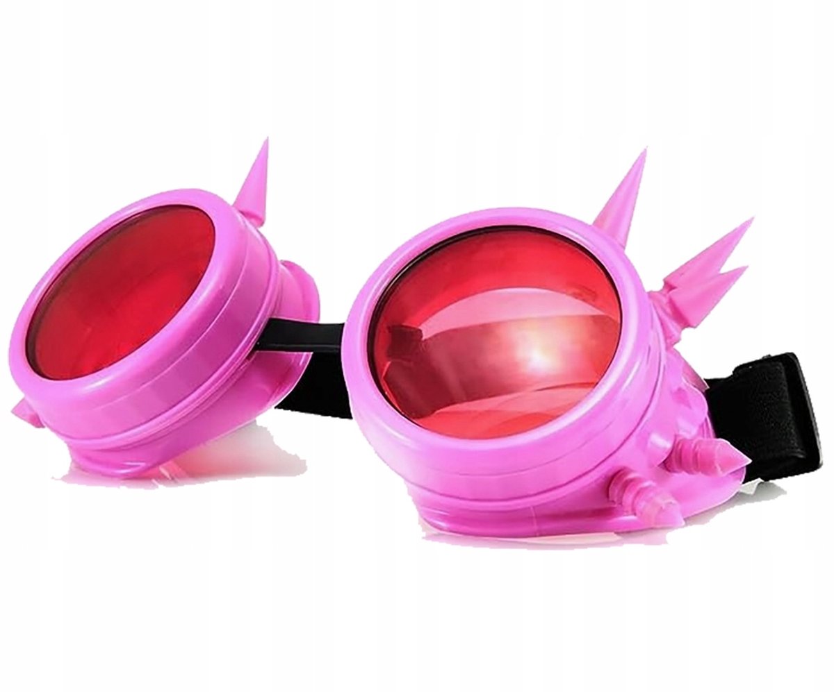 Steampunk Goggles Roze met Accessoires - Uniek voor Feesten