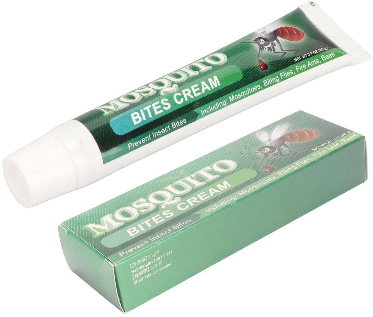 Anti-jeukcrème, 20 g, gemakkelijk aan te brengen, absorberend, mild en gemakkelijk voor uitwendig gebruik - ShopVlot