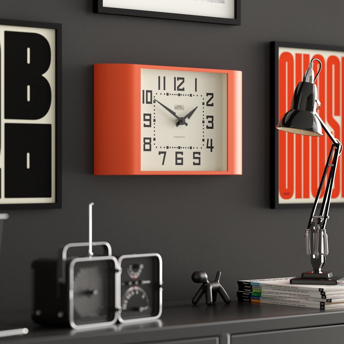 Newgate Metro - Wandklok - Oranje